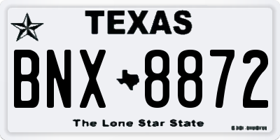 TX license plate BNX8872