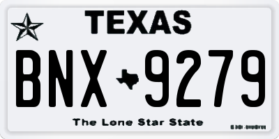 TX license plate BNX9279