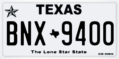 TX license plate BNX9400