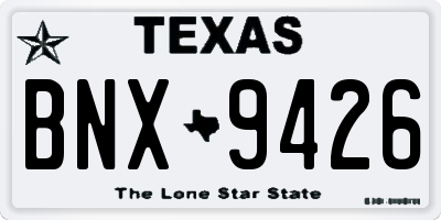 TX license plate BNX9426