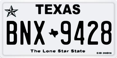 TX license plate BNX9428