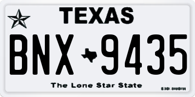 TX license plate BNX9435