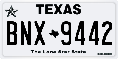 TX license plate BNX9442