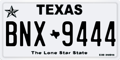 TX license plate BNX9444
