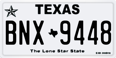 TX license plate BNX9448