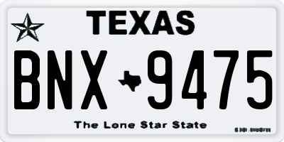 TX license plate BNX9475
