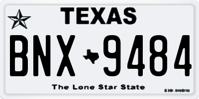 TX license plate BNX9484