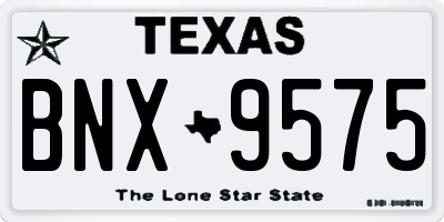 TX license plate BNX9575