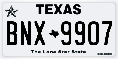 TX license plate BNX9907