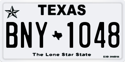 TX license plate BNY1048
