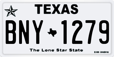 TX license plate BNY1279
