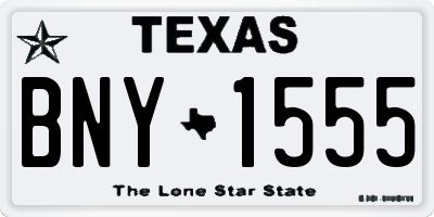 TX license plate BNY1555