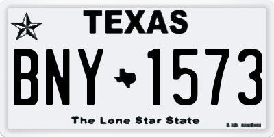 TX license plate BNY1573