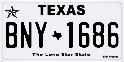 TX license plate BNY1686