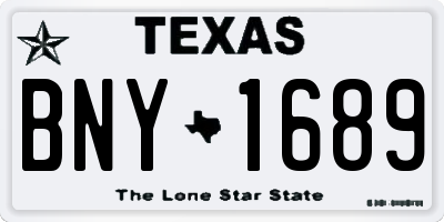 TX license plate BNY1689