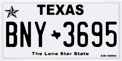 TX license plate BNY3695