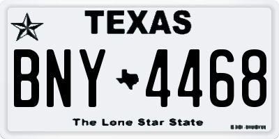 TX license plate BNY4468
