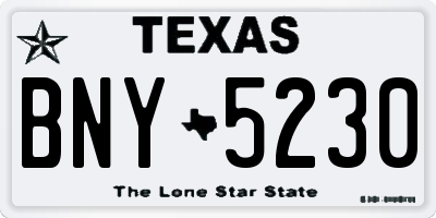TX license plate BNY5230