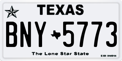 TX license plate BNY5773