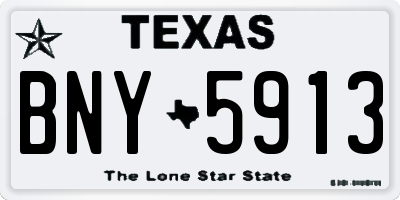 TX license plate BNY5913