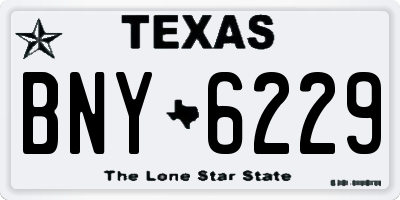 TX license plate BNY6229