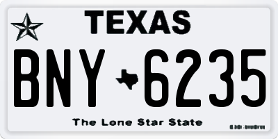 TX license plate BNY6235