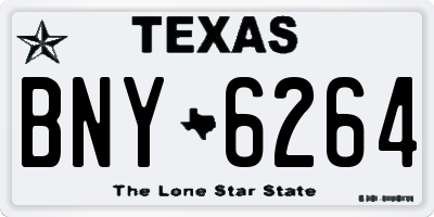 TX license plate BNY6264