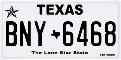 TX license plate BNY6468