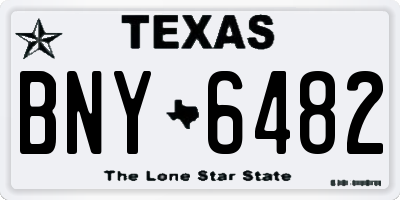 TX license plate BNY6482
