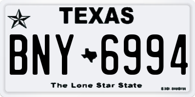 TX license plate BNY6994