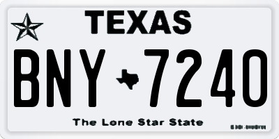TX license plate BNY7240