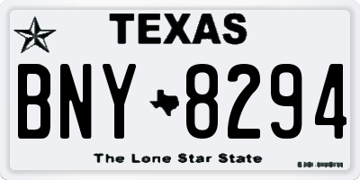 TX license plate BNY8294