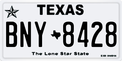 TX license plate BNY8428