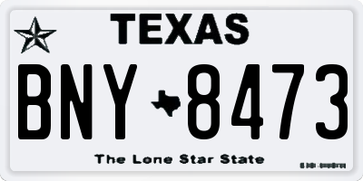 TX license plate BNY8473