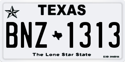 TX license plate BNZ1313