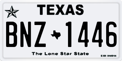 TX license plate BNZ1446