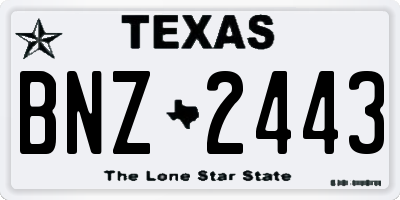 TX license plate BNZ2443