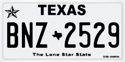 TX license plate BNZ2529