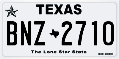TX license plate BNZ2710