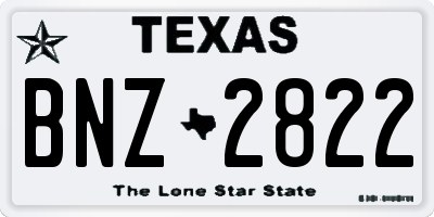 TX license plate BNZ2822