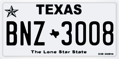 TX license plate BNZ3008
