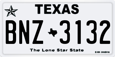 TX license plate BNZ3132