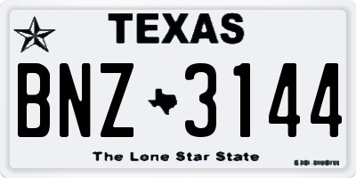 TX license plate BNZ3144