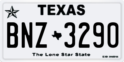 TX license plate BNZ3290