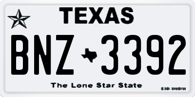 TX license plate BNZ3392