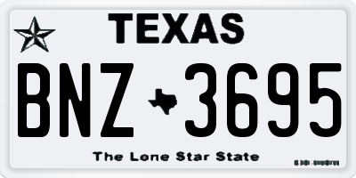 TX license plate BNZ3695