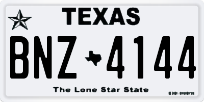 TX license plate BNZ4144