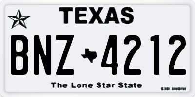 TX license plate BNZ4212