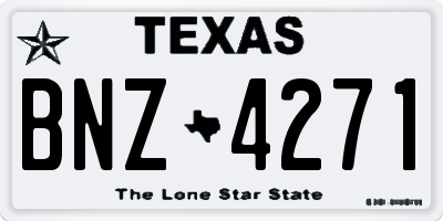 TX license plate BNZ4271
