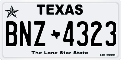 TX license plate BNZ4323
